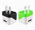 Folding pin USB charger 5v1a cell phone charger UL phone adapter ul charger