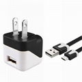 Folding pin USB charger 5v1a cell phone charger UL phone adapter ul charger