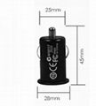 Mini USB car charger European rohs car charger, 1a car charger, smart car charger, car charger