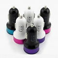 color circle seal round usb car charger 5v2.1a dual usb car car charger ce, fcc certification