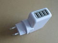 4 usb travel charger universal universal plug Europe / Britain / the United States / Australia 4 plu