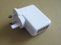 4 usb travel charger universal universal plug Europe / Britain / the United States / Australia 4 plu