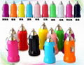 Mini USB car car charger 5v1a seven color choice usb car charge bullet