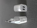 European plug double USB travel charger manufacturers, 5v2.1a CEtwo usb travel charger