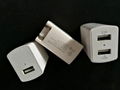 UL2usb travel charger, 5v2.1a dual usb travel charger, UL certification usb travel charger