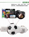 Football shape usb car charger 2.1a single-port usb soccer car charger ce fcc ce