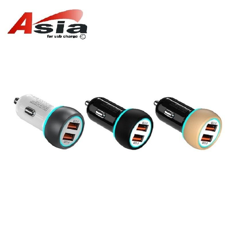 Double QC3.0 car charger two USB are qc3.0 fast charge 5v6a