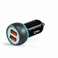 Double QC3.0 car charger two USB are qc3.0 fast charge 5v6a