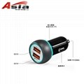Double QC3.0 car charger two USB are qc3.0 fast charge 5v6a 11
