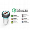 Double QC3.0 car charger two USB are qc3.0 fast charge 5v6a