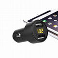 Display car charger 2-port USB 5v3.1a car digital display car charger