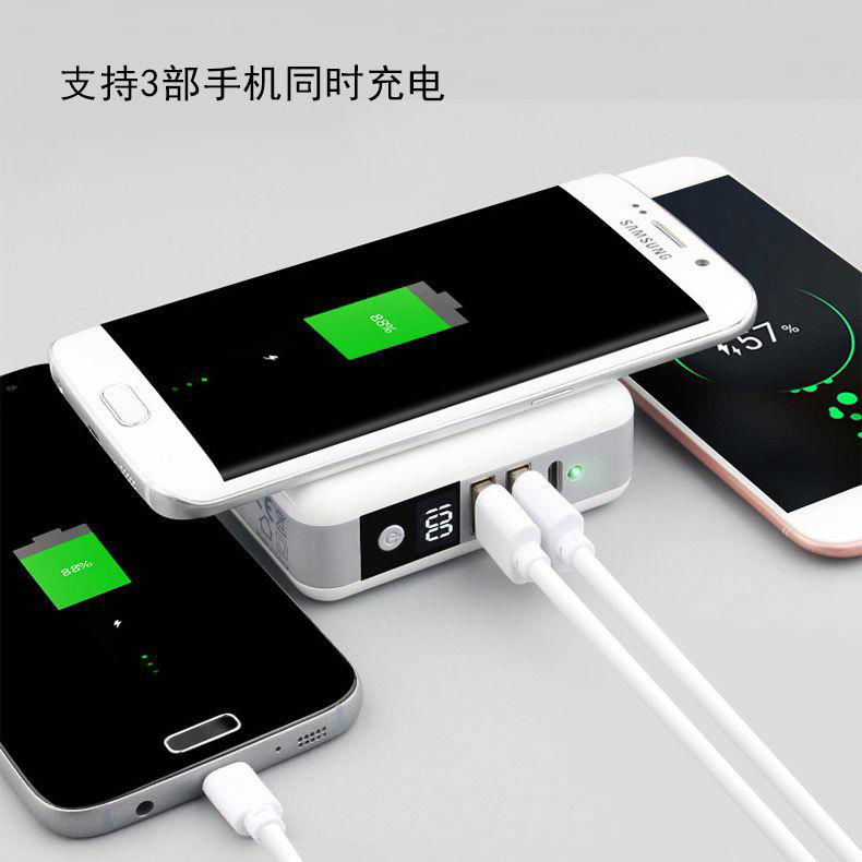 Mobile power charger with wireless charging three-in-one charger