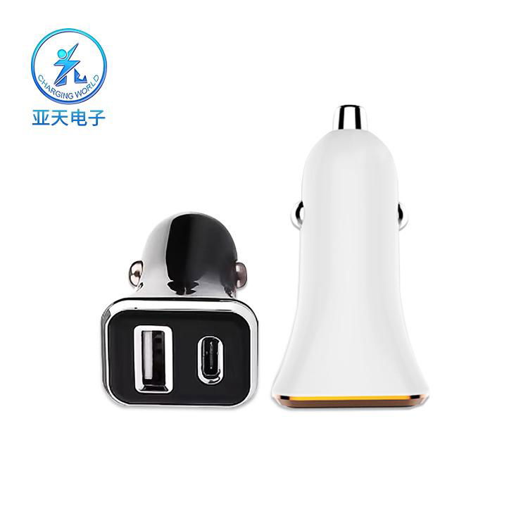 qc3.0 car charger +pd car charger Type-C interface Apple fast charge 2