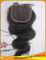 Wholesale 100 Human Hair Lace Top Closure Silk Base Closure