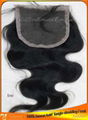 Wholesale 100 Human Hair Lace Top Closure Silk Base Closure 3