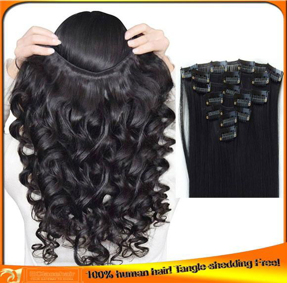 Machine made human hair extension supplier 4