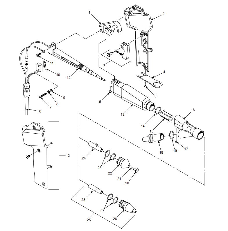 Wear Sleeve with O-Ring for Vantage Manual Spray Gun-134385 2