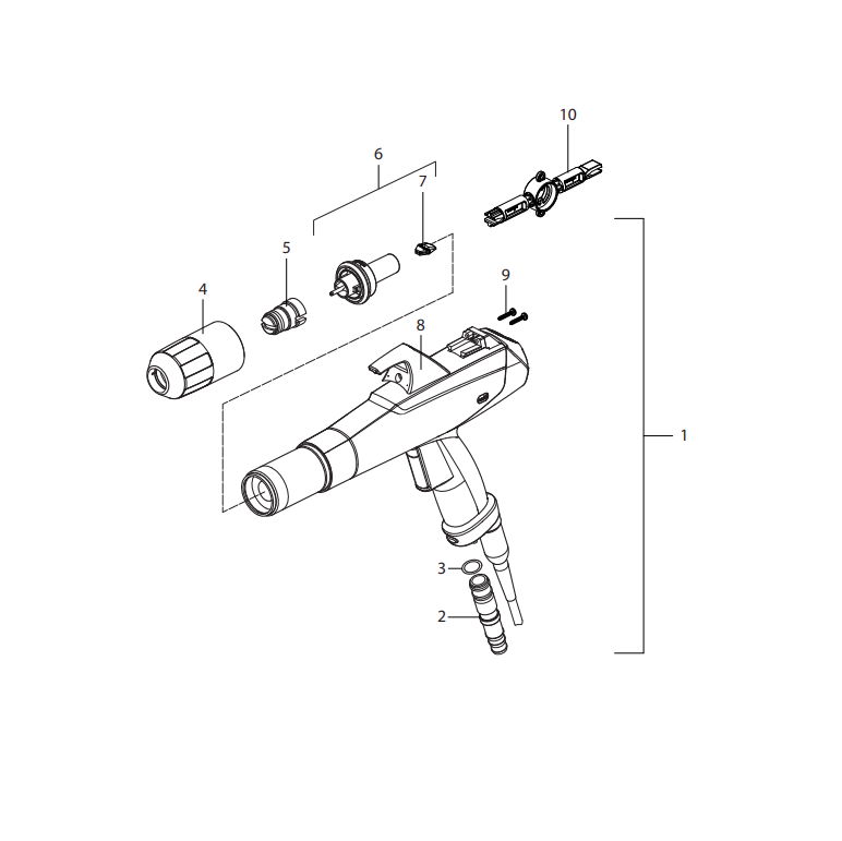 X1 Electrode Holder F for PEM-X1 Manual Spray Gun-2322529 3