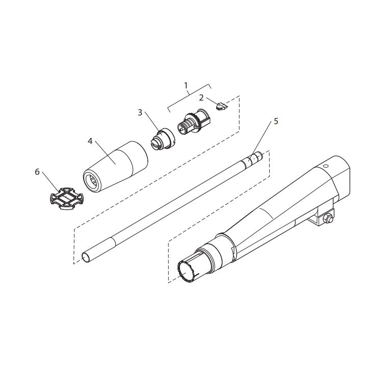 C4 ET (PEA-C4) Powder Tube 390911 for Wanger  Hicoat Corona Automatic Spray Gun 2