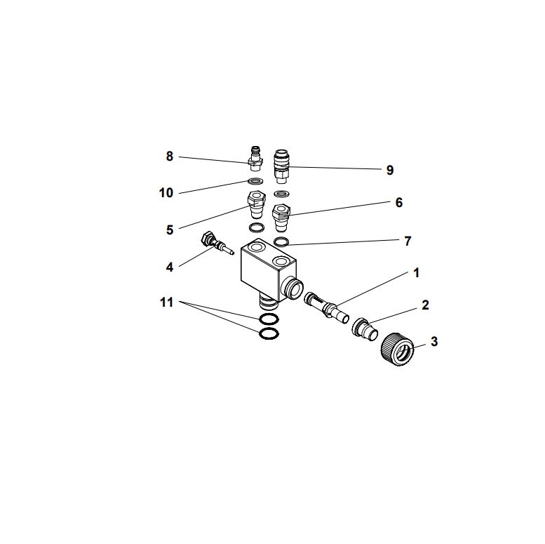 Collector Nozzle Low Air for Hicoat-ED Pump - P-241229 2