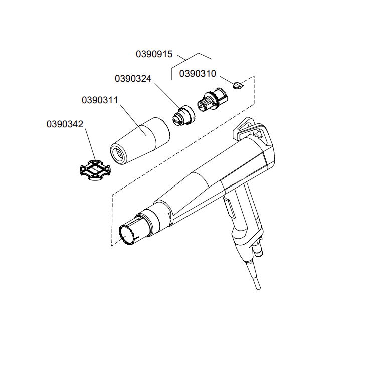 C4 Protective Wedge for Manual Spray Gun Pem-C4-Hicoat-390310 3