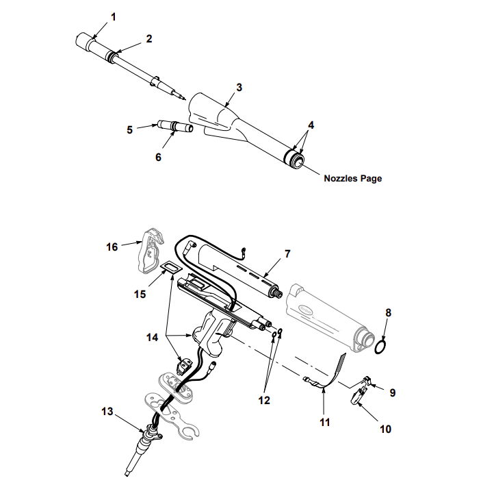 Nordson Long Electrode Kit for Sure Coat Manual Spray Guns-288567 2