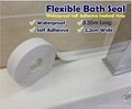Tub & Wall Caulk Strip - provides a watertight seal for joints along bath sink b 2