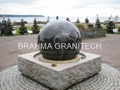 gray stone ball fountain,Spinning sphere water feature 3