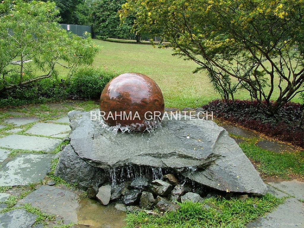 Floating Rock ball,rock sphere fountain,rock water feature 2