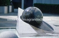 Black marble fountain ball