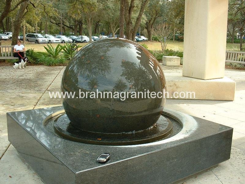 fontaine flottante, sphère conçoit, la fontaine en pierre 3