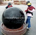 polished black granite ball sphere globe