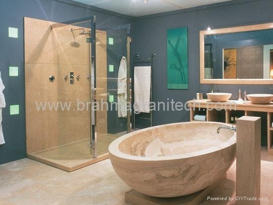  solid natural stone bathtub