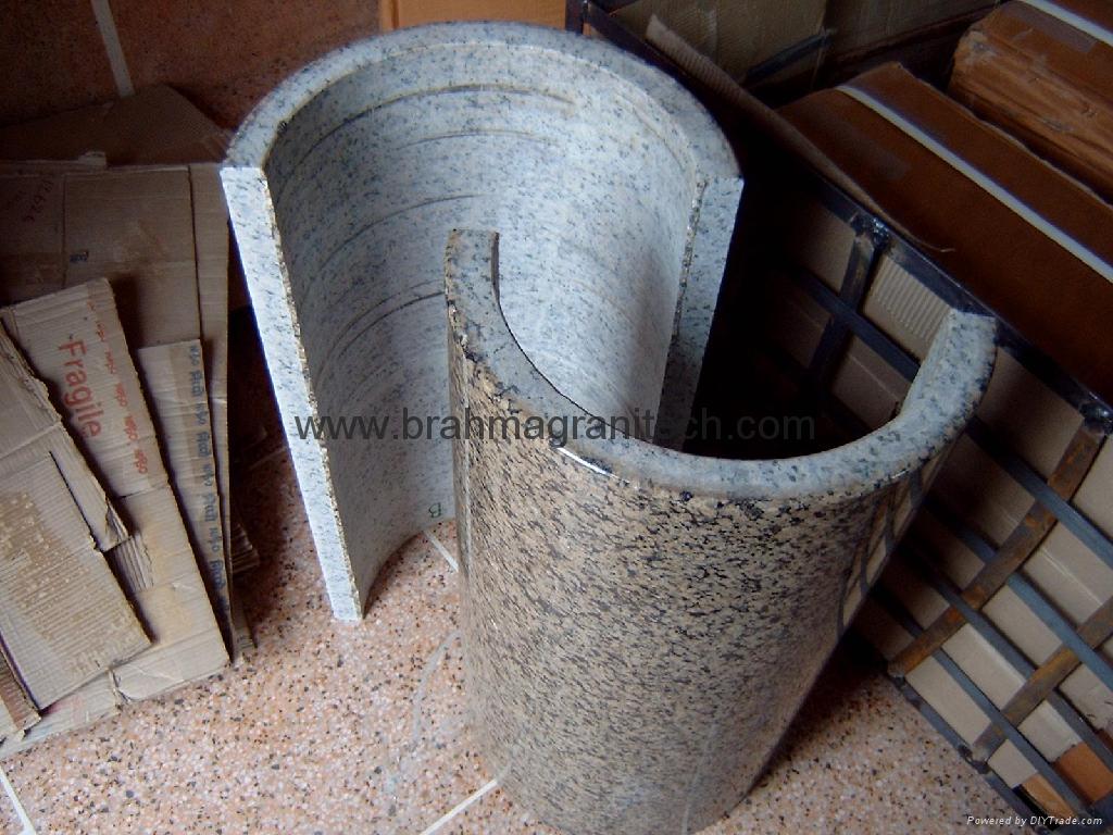 natural stone hollow column pillar, Granite Cylindrical panel, Arc shape tile