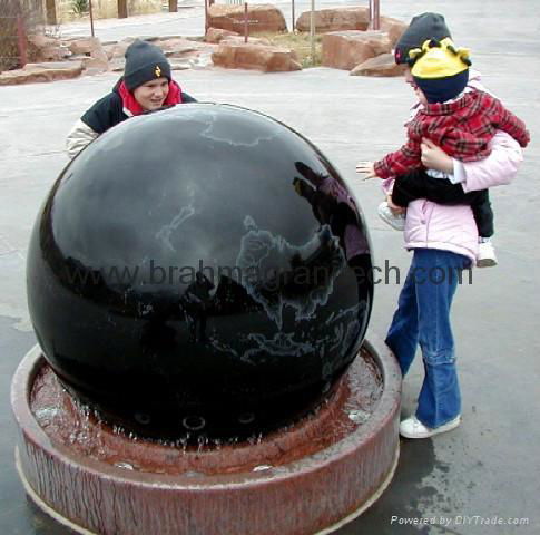 polished black granite ball 4