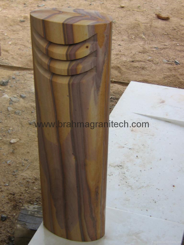 Garden stone lamp post,marble lamp post,stone lamp stands,sandstone lamp post 2