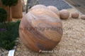 Rainbow sandstone sphere,drilled polished ball fountain  4