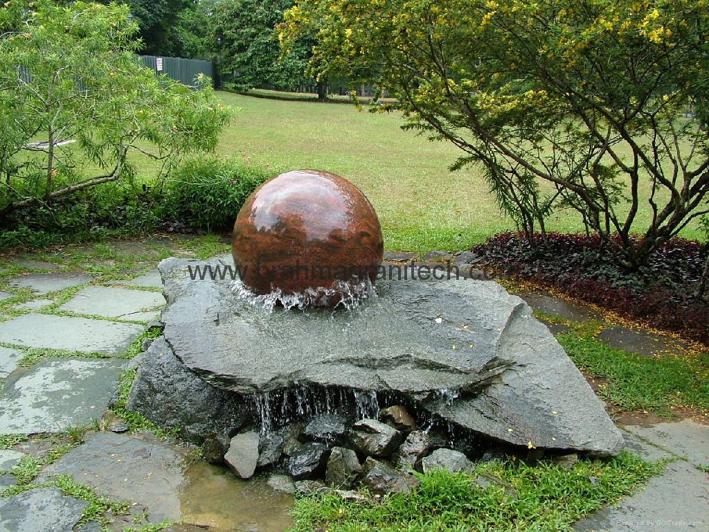 Outdoor Stone Water Feature,, Architectural Fountain Ball