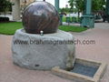  MARBLE STONE SPHERE WITH MARBLE  STONE PLINTH