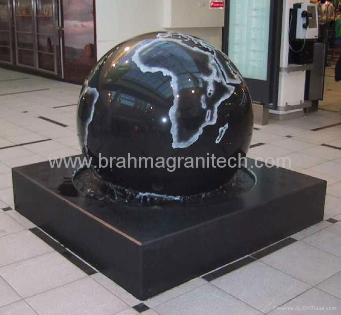  granite floating sphere water fountain ball  water feature 5