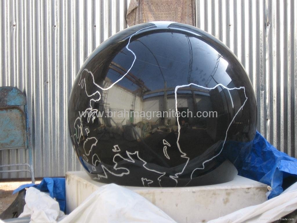 black granite spheres
