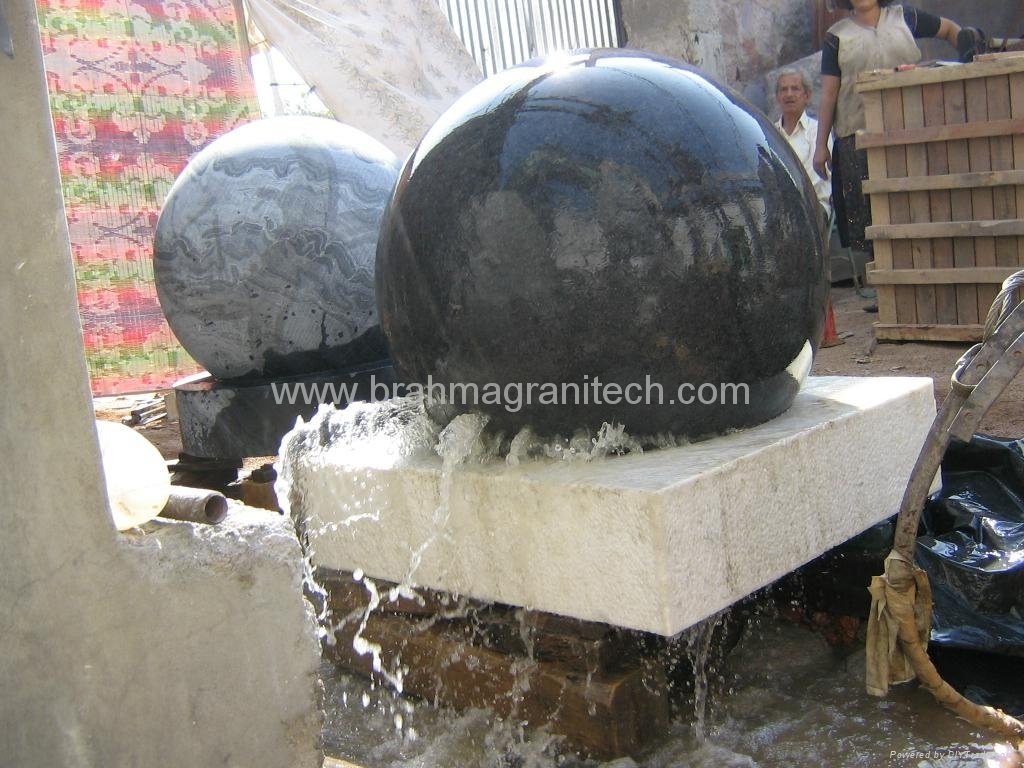 spinning marble ball fountain