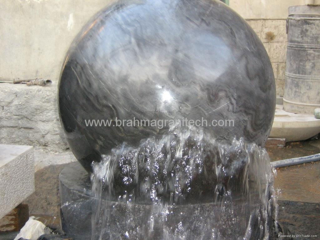 spinning marble ball fountain