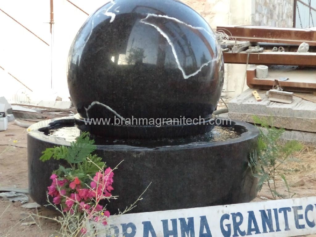 black granite spheres