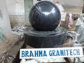 Black marble fountain ball