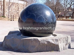 stone fountain globes