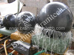 granite stone orbs rolling  ball fountain garden sphere water feature 