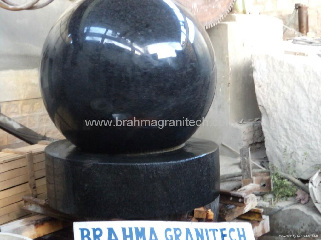 black granite fountain