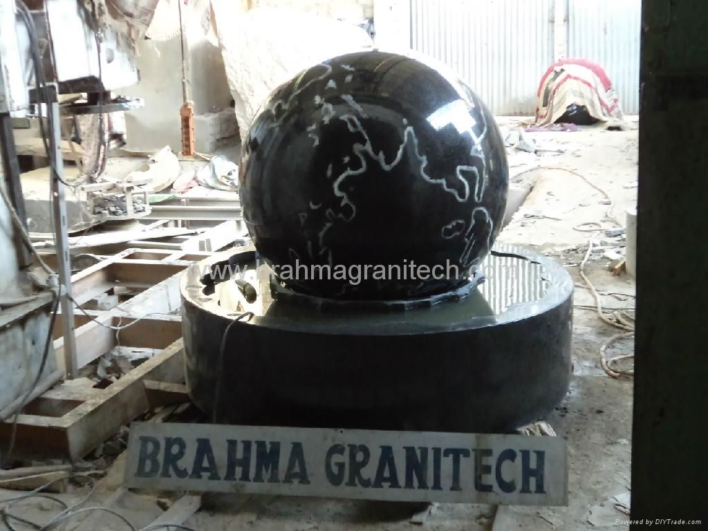 black granite globe