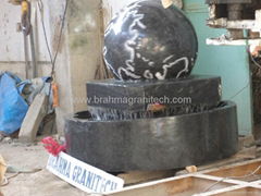 floating granite globe, floating marble globe, Rotating stone globe, Fountain